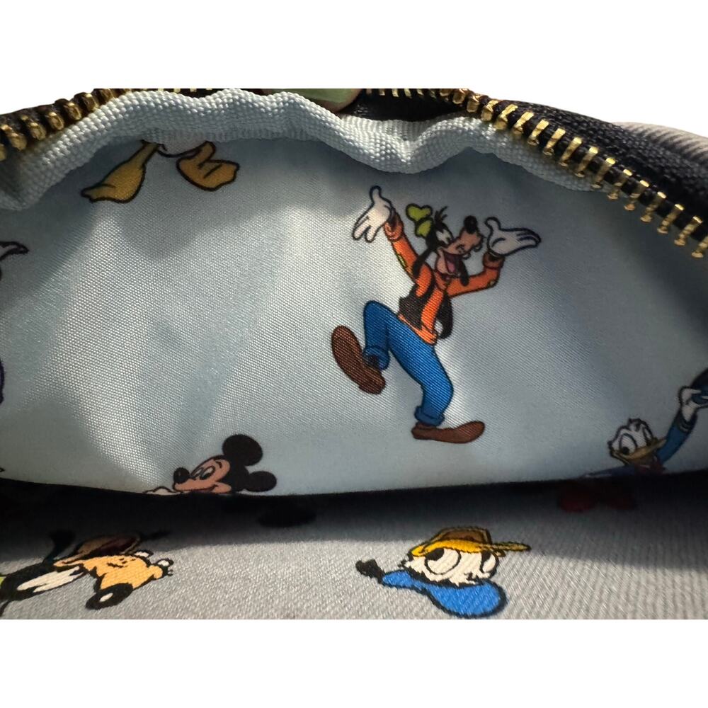 Disney Parks Loungefly Mickey Mouse Fabulous 5 Faces Denim Mini Backpack - NWT - Picture 5 of 5